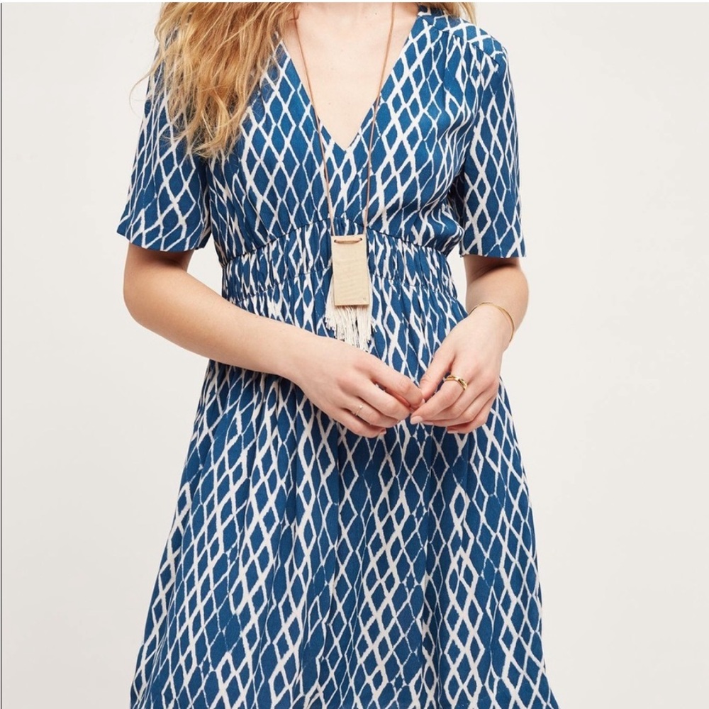 Beautiful Anthropologie Blue Spring Dress